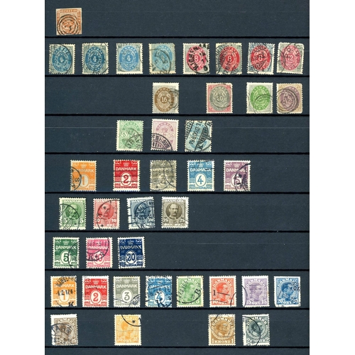 69 - SCANDINAVIA - EARLY TO MODERN MINT & USED: Carton of stockbooks, etc. with the early to modern Denma... 