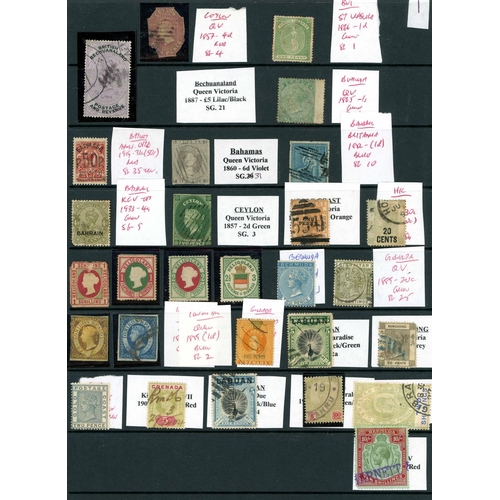 90 - 1850s-c1950s COLLECTION ON HAGNERS - mostly used, all stated to have SG £50 and above, inc. Bechuana... 