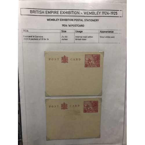 1011 - POSTAL STATIONERY, EXHIBITION POSTMARKS & POSTCARDS: Binder with the collection which includes a gro... 