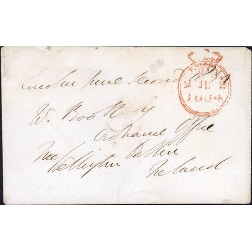 1021 - FREE MAIL FROM THE DUKE OF WELLINGTON; Pair with 2 June 1834 and 15 Apr. 1837 envs. (early use of an... 