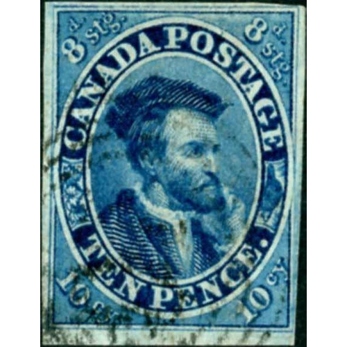 2039 - 1852-57 10d BLUE very light cancellation. Four margins. SG13 £1800.