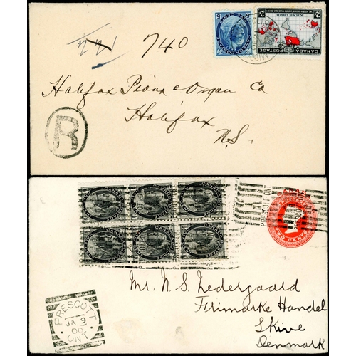 2053 - 1869-1899 SMALL & LARGE QUEENS, MAP STAMPS ON COVER: A small group of attractive envs. mainly to loc... 