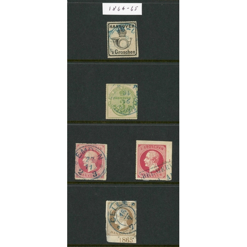 2191 - HANOVER: 1859-65 mint & used ranges on Hagner sheets. Imperf. selection inc. 1859-61 1g in various s... 