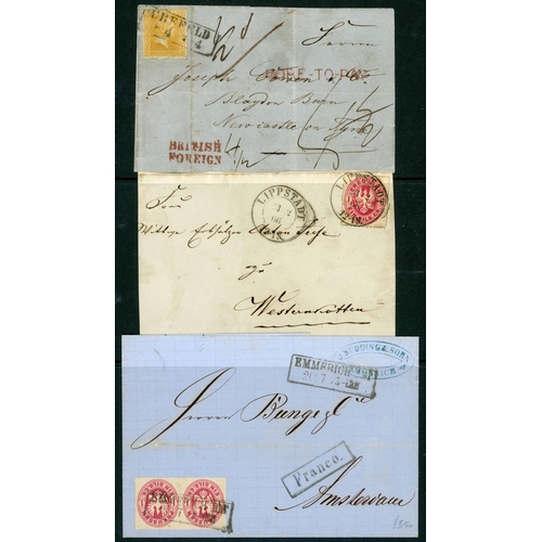 2200 - PRUSSIA - POSTAL HISTORY: 1851-66 collection of stamped covers demonstrating a range of different fr... 