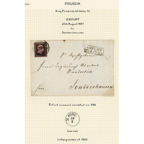 2200 - PRUSSIA - POSTAL HISTORY: 1851-66 collection of stamped covers demonstrating a range of different fr... 