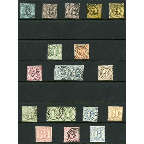 2204 - THURN & TAXIS: Selection of mint & used issues on stock pages for both Northern & Southern Districts... 