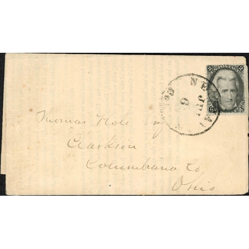 2330 - 1861 2c BLACK JACK FRANKINGS; Group with 1863 env. to Pennsylvania franked 2c + 1c tied by Nashville... 