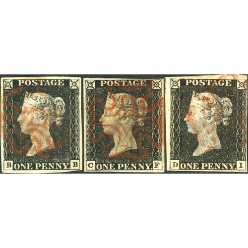 2398 - PLATE 3 - BB, CF & DI - fine with large to close margins, BB & CF each of fine appearance with small... 