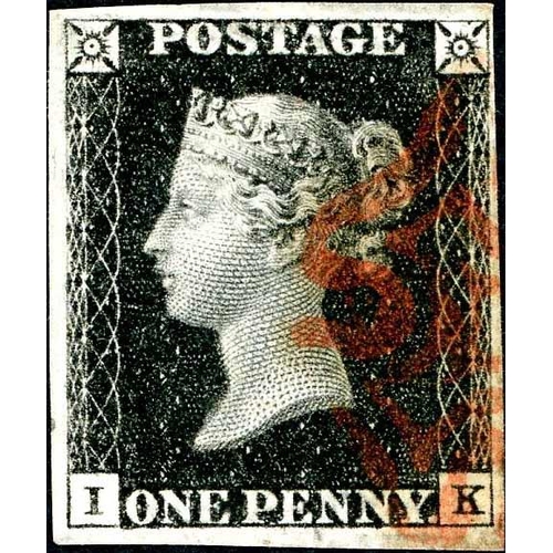 2413 - PLATE 4 - IK - fine four margins with red MX leaving a clear profile.