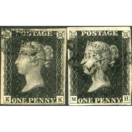 2424 - PLATE 5 - EK & MH - good used four margin examples, cancelled in black. (2)