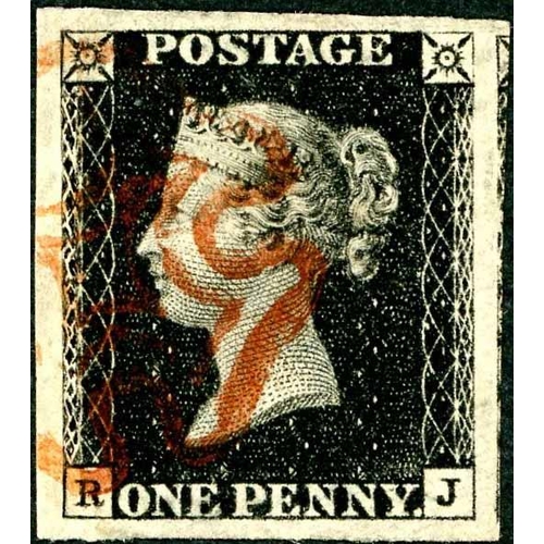 1037 - Plate 4 - RJ - of very fine appearance though the left margin including a significant part of the de... 