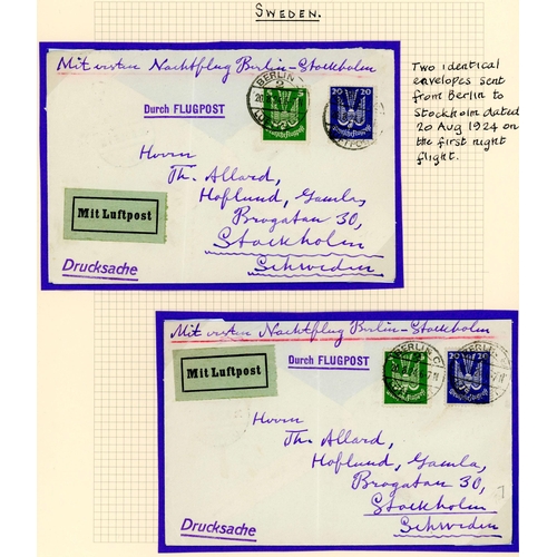 1165 - 1925-51 FIRST FLIGHT COVERS inc.15 May 1925 envs. (2, inc one registered) carried on the 1st flight ... 