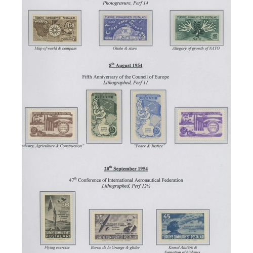 1231 - TURKISH REPUBLIC 1923-63: Two large binders with the mint & used collection, attractively presented ... 