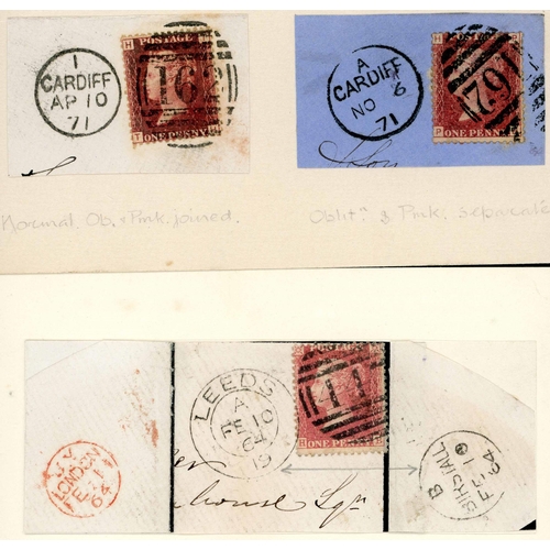 1313 - 1841-60s MOSTLY POSTMARK RANGE INC. COVERS & PIECES - small group of covers inc. 1854 env. to GLASGO... 