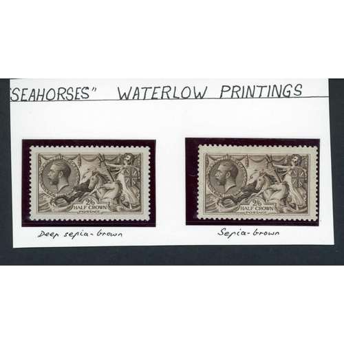 1425 - 1913/18 2/6 MOUNTED MINT RANGE - Waterlow deep sepia-brown & sepia-brown (gum crazing), plus BW oliv... 