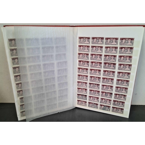 1430 - 1937 CORONATION 1½d STUDY: Stock book and album leaves with the extensive study of 1½d brown SG 461 ... 