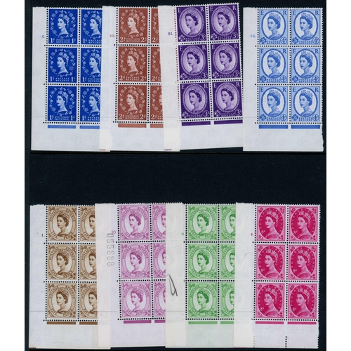 1472 - QEII WILDING BOOKLET PANES & CYLINDER BLOCKS: Group of 11 booklet panes ½d, 1d (3), 1½d (2) & 2½d (5... 