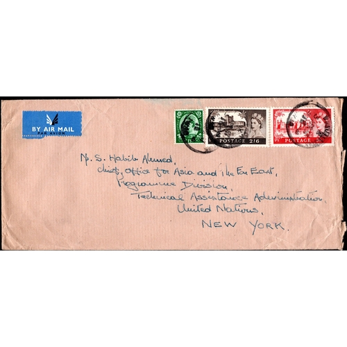 1537 - 1953-71 WILDINGS ON COMMERCIAL MAIL: Box file containing a collection of Wildings (plus a few Castle... 