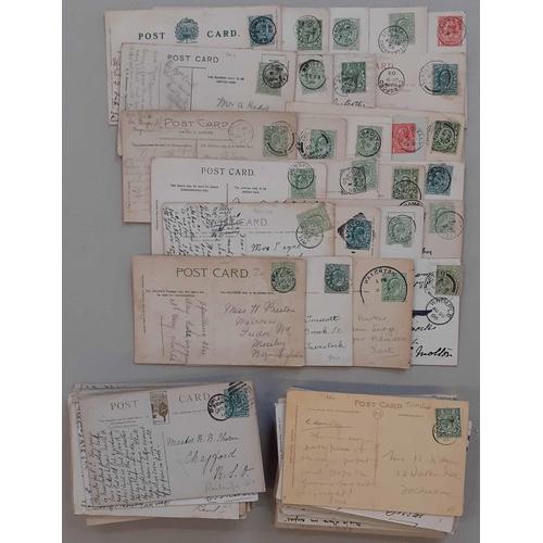 1604 - PPCs 1900s-1920s WITH CANCELLATION INTEREST: Good range of town and village marks, almost all c.d.s.... 