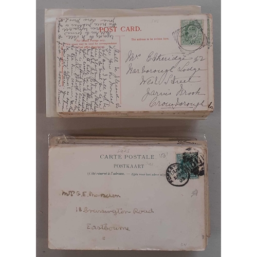 1628 - PPCs 1900s-1920s WITH CANCELLATION INTEREST:  A range of town and village marks, mostly c.d.s. with ... 