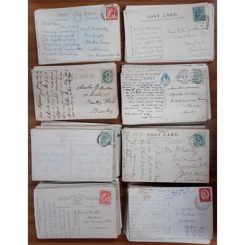 1634 - PPCs 1900s-1920s WITH CANCELLATION INTEREST:  A wide range of town and village marks, mostly c.d.s. ... 