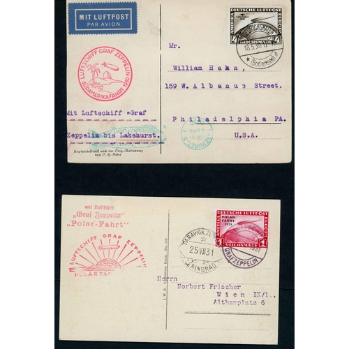 350 - 1930/31 ZEPPELIN GROUP INC. RUSSIA, S. AMERICA & HUNGARY FLIGHTS: Group includes 1930 (18 May) `PPC ... 