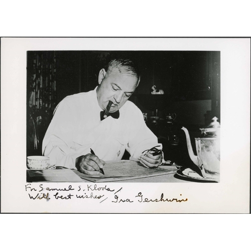 353 - MENACHEM BEGIN 1913/92, MARLENE DIETRICH 1901/92, IRA GERSHWIN 1896/1893 - trio of signed photograph... 