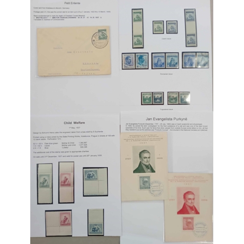 549 - 1937-39 STAMP ISSUE STUDIES: A box file containing 7 small studies of various stamp issues arranged ... 