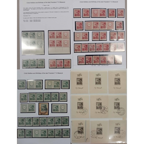 549 - 1937-39 STAMP ISSUE STUDIES: A box file containing 7 small studies of various stamp issues arranged ... 