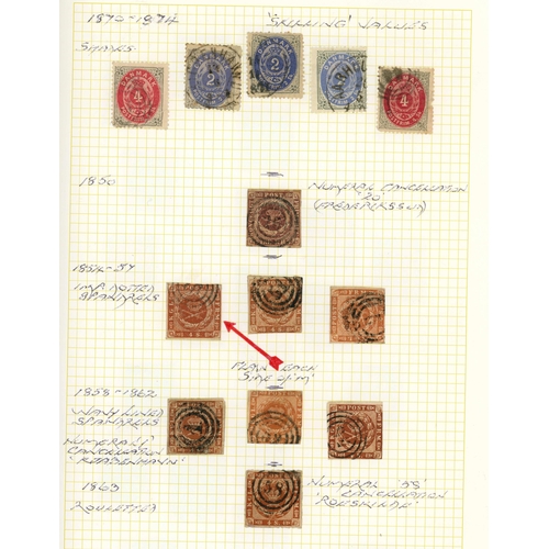 564 - 19TH/20TH CENTURY USED COLLECTION: Range on leaves in binders (3) inc. 1852 4rbs (3 margins), 1854 4... 