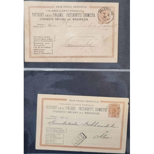 578 - RUSSIAN FINLAND POSTAL STATIONERY COLLECTION: Two binders housing a collection of c.1885-1908 Postal... 