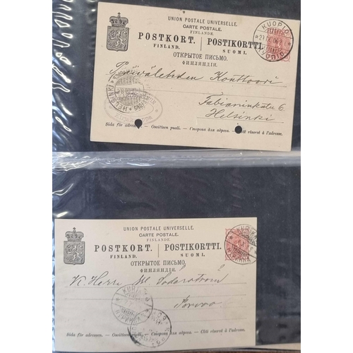 578 - RUSSIAN FINLAND POSTAL STATIONERY COLLECTION: Two binders housing a collection of c.1885-1908 Postal... 