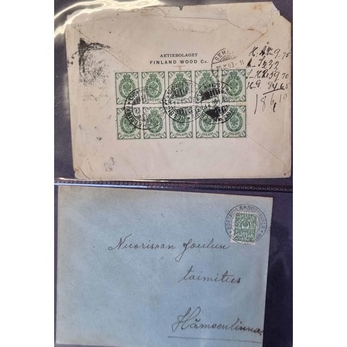 579 - LATE 19th & EARLY 20th CENTURY MAIL: Binder with a collection of cards, covers & Postal Stationery. ... 