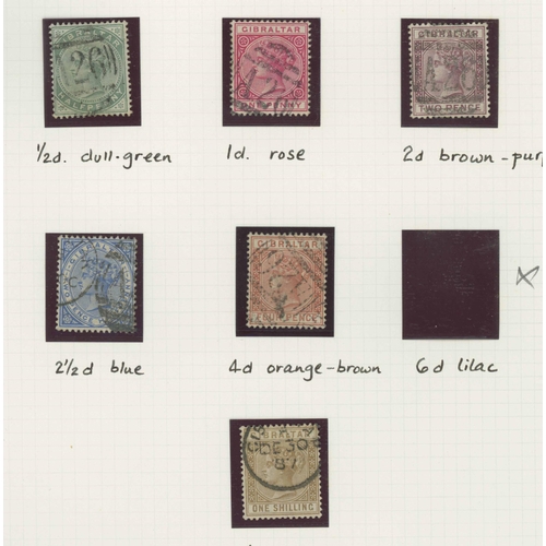 687 - QV FINE USED COLLECTION ON ALBUM LEAVES: Includes 1886 opts. on Bermuda types to 4d value SG 1/5 (£2... 