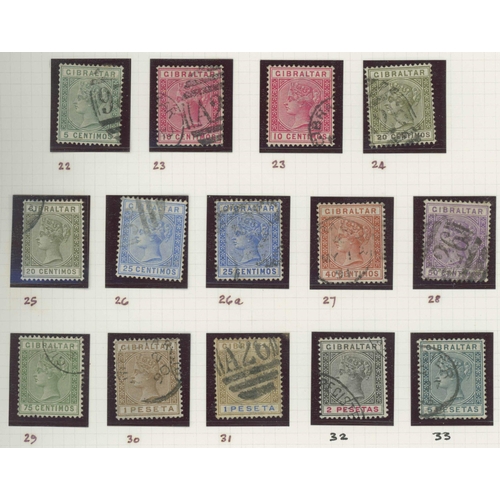 687 - QV FINE USED COLLECTION ON ALBUM LEAVES: Includes 1886 opts. on Bermuda types to 4d value SG 1/5 (£2... 