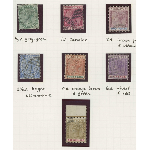 687 - QV FINE USED COLLECTION ON ALBUM LEAVES: Includes 1886 opts. on Bermuda types to 4d value SG 1/5 (£2... 