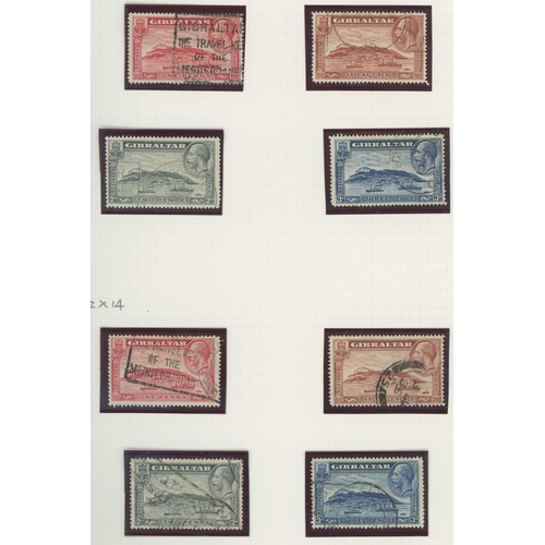 691 - KGV-QEII FINE USED COLLECTION ON ALBUM LEAVES: Ranges inc. KGV 1912-24 values to 1/-, noting block o... 