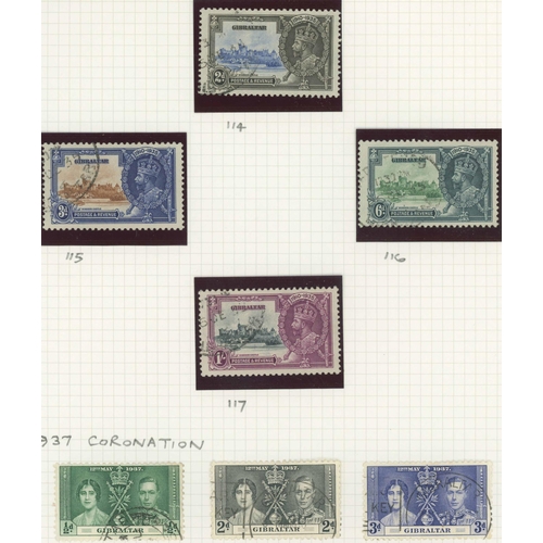 691 - KGV-QEII FINE USED COLLECTION ON ALBUM LEAVES: Ranges inc. KGV 1912-24 values to 1/-, noting block o... 