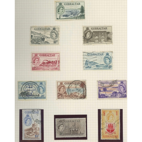 691 - KGV-QEII FINE USED COLLECTION ON ALBUM LEAVES: Ranges inc. KGV 1912-24 values to 1/-, noting block o... 