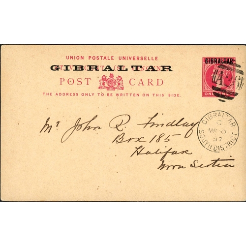 693 - NORTH & SOUTH DISTRICT MAIL & CANCELS; Range on annotated leaves in binder inc. KGV 1/- Green with 