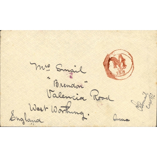 786 - 20TH CENTURY MILITARY MAIL; Range on annotated leaves inc. 1901 env. from a POW to another POW in Di... 