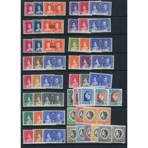 82 - GOOD SELECTION OF KGV/KGVI OMNIBUS ISSUES: Mainly unmounted mint sets of 1935 SJ, 1937 Coronation & ... 