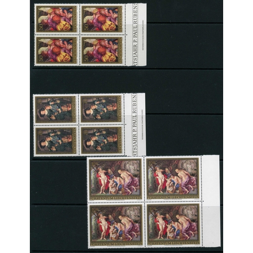 881 - 1938 RHEINBERGER & 1946 ST. LUCIUS  MINI SHEETS, ETC.: The small mint group inc. SG MS173 (50r x 4),... 