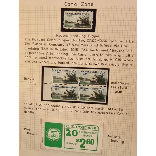 954 - CANAL ZONE - WELL PRESENTED & WRITTEN UP MINT COLLECTION: Includes a small group of 'Map' types and ... 