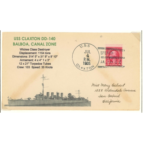 960 - CANAL ZONE - US NAVY 'SLOGAN' CANCELS: Three binders with the collection of 1920s/30s covers from a ... 