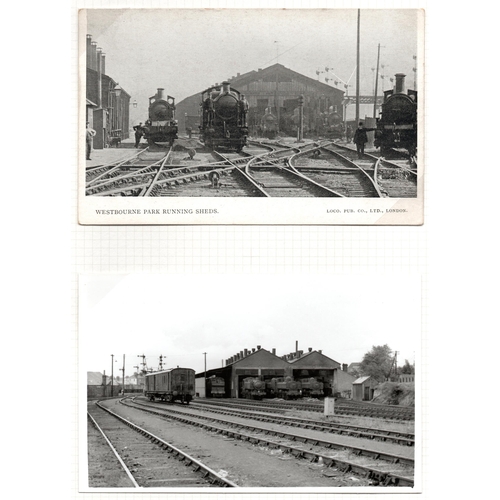 1522 - LOCOMOTIVE SHED POSTCARDS:c1910-70 The interesting selection of PPC's showing locomotive shed interi... 