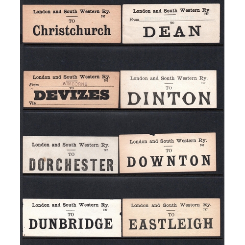 1523 - RAILWAY LUGGAGE LABELS c1920 selection of unused railway luggage labels with examples of London & So... 