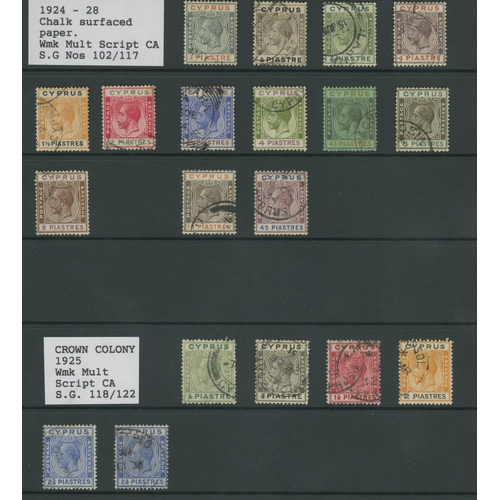 539 - KGV FINE USED COLLECTION ON TWO STOCK SHEETS: Includes 1912-15 defins. to 18p SG 74/83 with addition... 