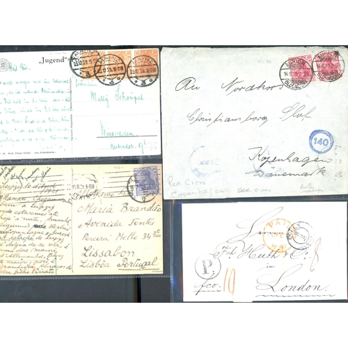 678 - MIXED POSTAL HISTORY SELECTION: Includes a group of 10 pre-stamp/stampless covers c.1825-66, several... 