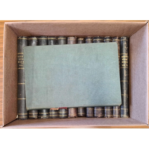 121 - GIBBONS STAMP WEEKLY vols. 1-12 (1905-1910), H/B in quarter-leather volumes. Covers damaged but bind... 